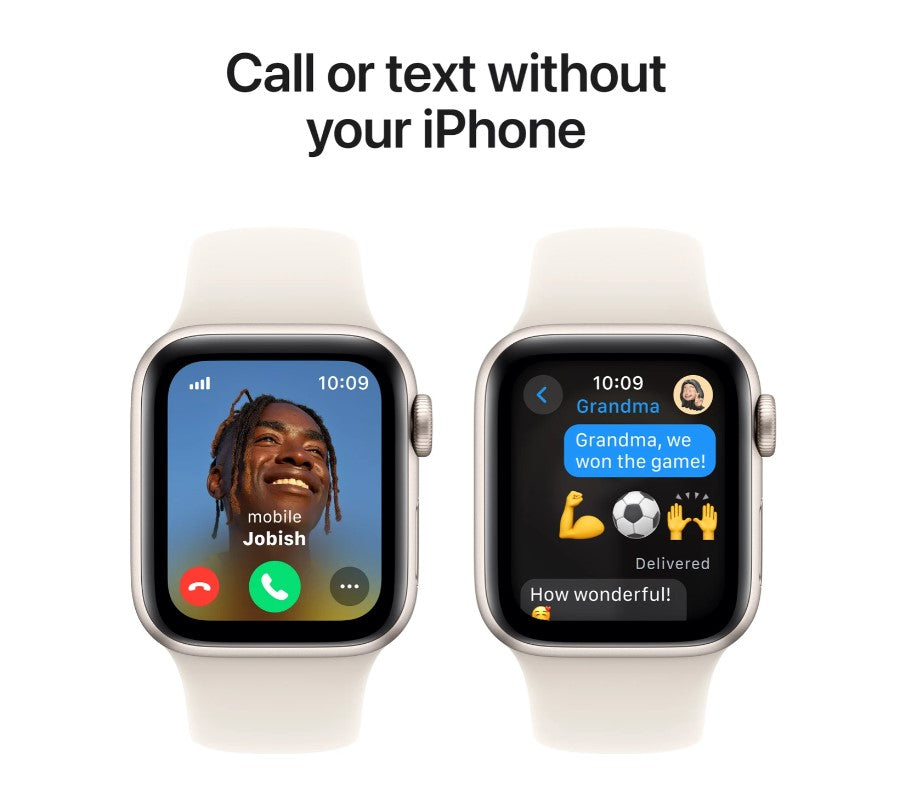Apple Watch SE (2nd Gen) (GPS, 40mm) Starlight Aluminum Case with Starlight Sport Band, Like New (Renewed)
